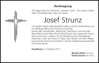Anzeige von Josef Strunz von MGO