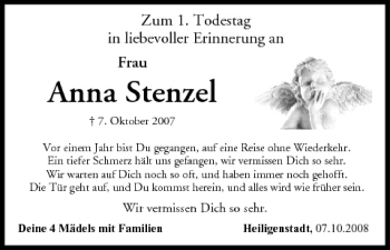 Anzeige von Anna Stenzel von MGO