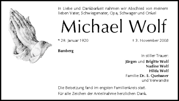 Anzeige von Michael Wolf von MGO