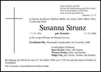 Anzeige von Susanna Strunz von MGO