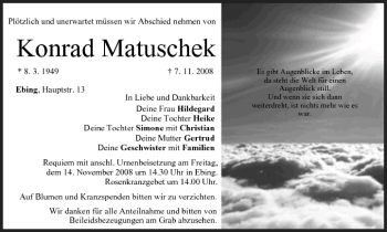 Anzeige von Konrad Matuschek von MGO