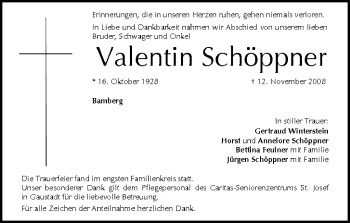 Anzeige von Valentin Schöppner von MGO