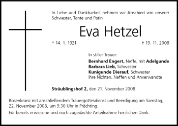 Anzeige von Eva Hetze von MGO