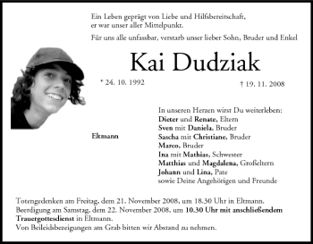 Anzeige von Kai Dudziak von MGO