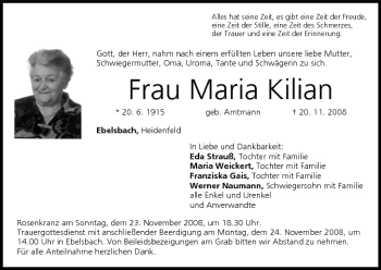 Anzeige von Maria Kilian von MGO