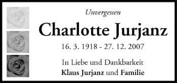 Anzeige von Charlotte Jurjanz von MGO