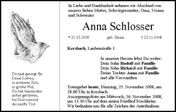 Anzeige von Anna Schlosser von MGO