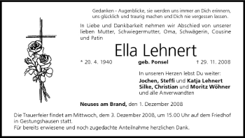 Anzeige von Ella Lehnert von MGO