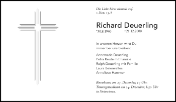 Anzeige von Richard Deuerling von MGO