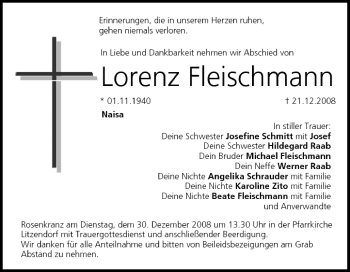 Anzeige von Lorenz Fleischmann von MGO