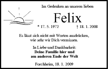 Anzeige von Felix Prechtel von MGO