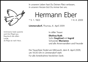 Anzeige von Hermann Eber von MGO