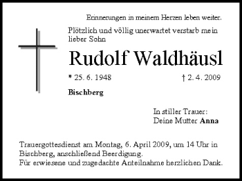 Anzeige von Rudolf Waldhäusl von MGO
