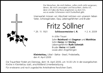 Anzeige von Fritz Söllner von MGO