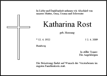 Anzeige von Katharina Rost von MGO