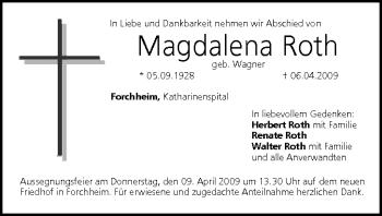 Anzeige von Magdalena Roth von MGO