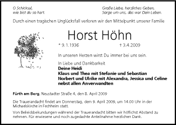 Anzeige von Horst Höhn von MGO