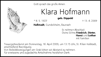 Anzeige von Klara Hofmann von MGO