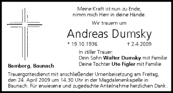 Anzeige von Andreas Dumsky von MGO