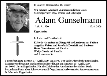 Anzeige von Adam Gunselmann von MGO