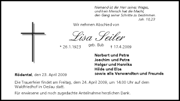 Anzeige von Lisa Seiler von MGO