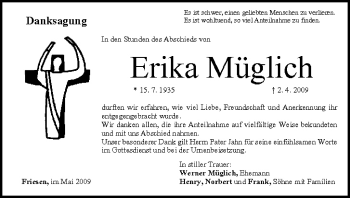 Anzeige von Erika Müglich von MGO