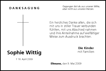Anzeige von Sophie Wittig von MGO