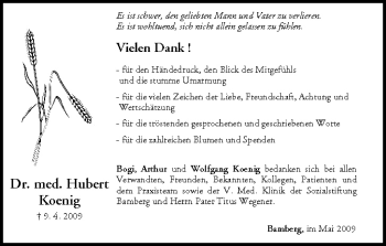 Anzeige von Hubert Koenig von MGO
