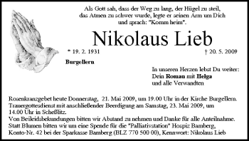 Anzeige von Nikolaus Lieb von MGO