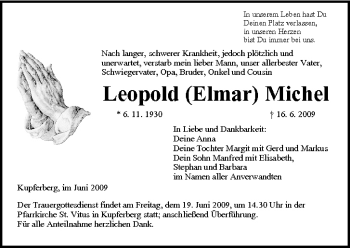 Anzeige von Leopold Michel von MGO