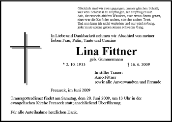Anzeige von Lina Fittner von MGO