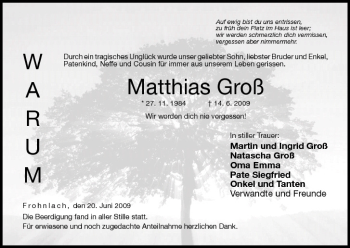 Anzeige von AMatthias Groß von MGO