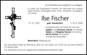 Anzeige von Ilse Fischer von MGO
