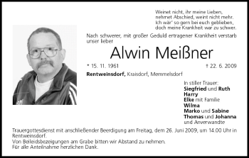 Anzeige von Alwin Meißner von MGO