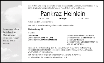 Anzeige von Pankraz Heinlein von MGO