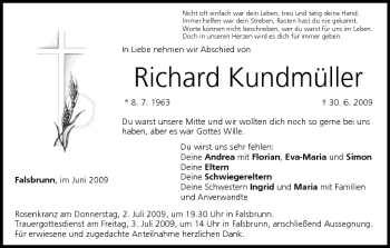 Anzeige von Richard Kundmüller von MGO