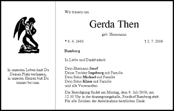 Anzeige von Gerda Then von MGO