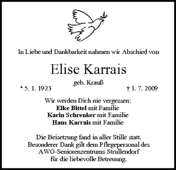 Anzeige von Elise Karrais von MGO