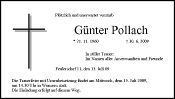 Anzeige von Günter Pollach von MGO