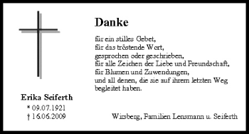 Anzeige von Erika Seifert von MGO