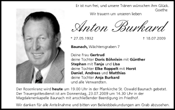 Anzeige von Anton Burkard von MGO