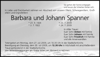 Anzeige von Barbara Spanner von MGO