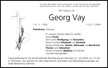 Anzeige von Georg Vay von MGO