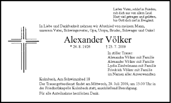 Anzeige von Alexander Völker von MGO