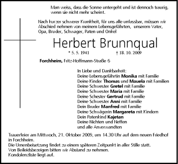 Anzeige von Herbert Brunnqual von MGO