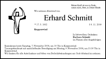 Anzeige von Erhard Schmitt von MGO