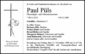 Anzeige von Paul Püls von MGO