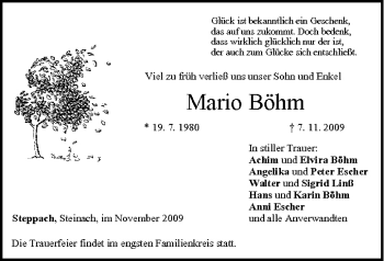 Anzeige von Mario Böhrn von MGO