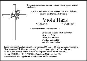 Anzeige von Viola Haas von MGO