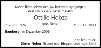 Anzeige von Ottilie Hobza von MGO